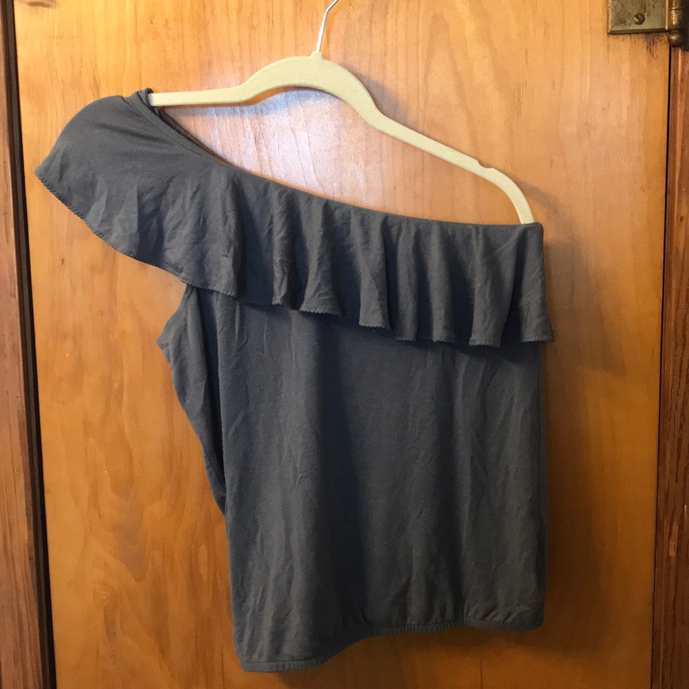 S American Eagle Grey one shoulder blouse